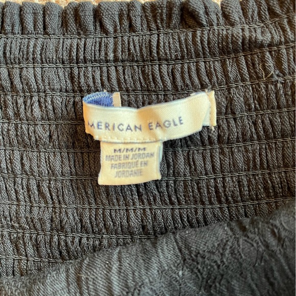 American Eagle women medium black faux wrap sundress - Picture 5 of 12